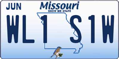 MO license plate WL1S1W
