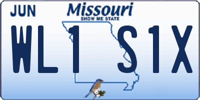 MO license plate WL1S1X