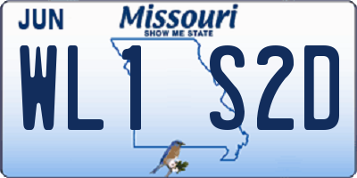 MO license plate WL1S2D