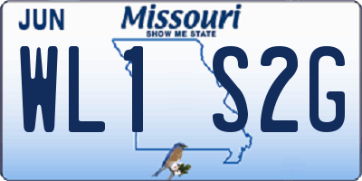 MO license plate WL1S2G
