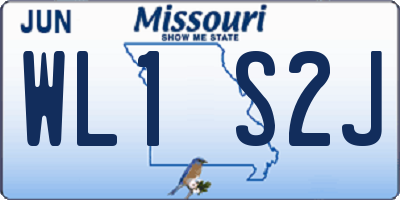 MO license plate WL1S2J
