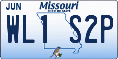 MO license plate WL1S2P