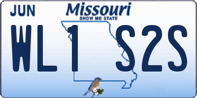 MO license plate WL1S2S