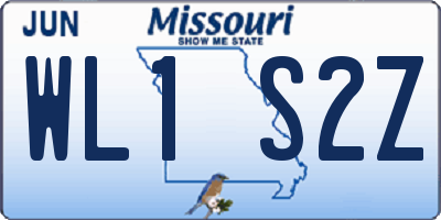 MO license plate WL1S2Z