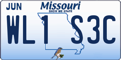 MO license plate WL1S3C