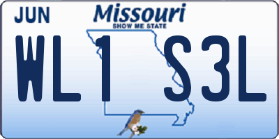 MO license plate WL1S3L