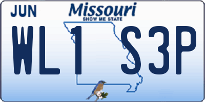 MO license plate WL1S3P
