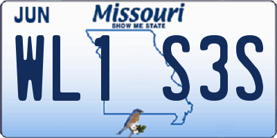 MO license plate WL1S3S