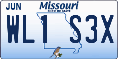 MO license plate WL1S3X