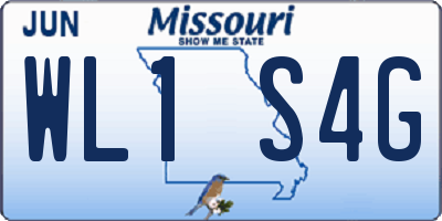 MO license plate WL1S4G