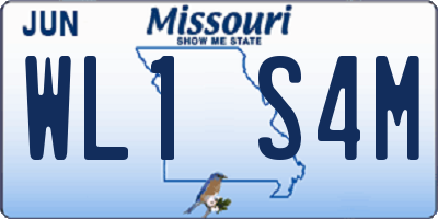 MO license plate WL1S4M
