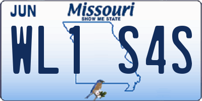 MO license plate WL1S4S