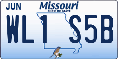MO license plate WL1S5B