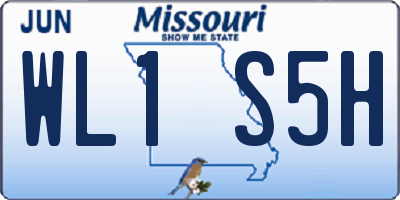 MO license plate WL1S5H