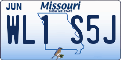 MO license plate WL1S5J