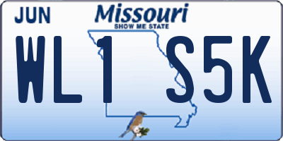 MO license plate WL1S5K