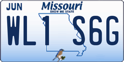 MO license plate WL1S6G