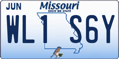 MO license plate WL1S6Y