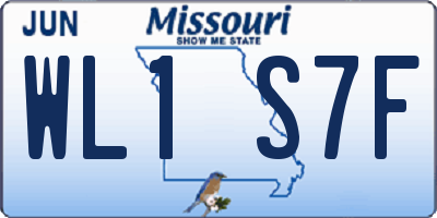 MO license plate WL1S7F