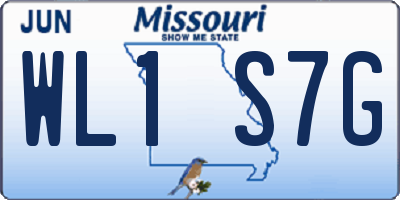 MO license plate WL1S7G