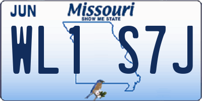 MO license plate WL1S7J