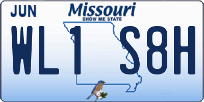 MO license plate WL1S8H