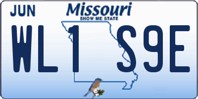 MO license plate WL1S9E