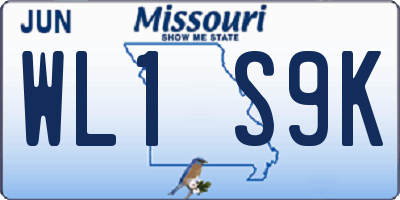 MO license plate WL1S9K