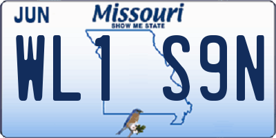 MO license plate WL1S9N