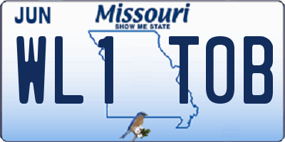MO license plate WL1T0B