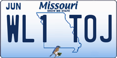 MO license plate WL1T0J
