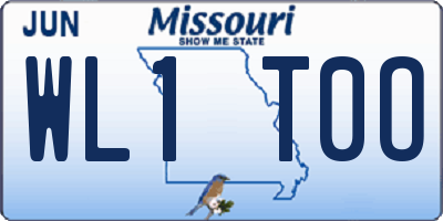 MO license plate WL1T0O