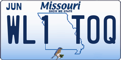 MO license plate WL1T0Q