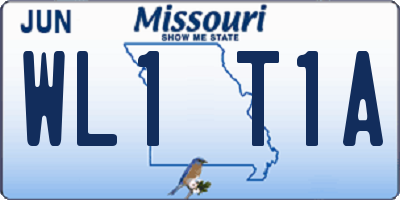 MO license plate WL1T1A