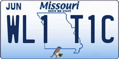 MO license plate WL1T1C