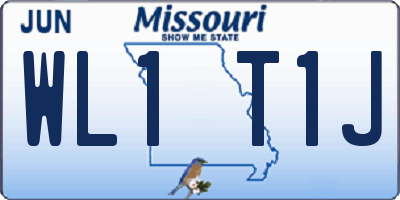 MO license plate WL1T1J