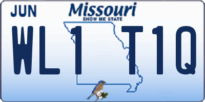 MO license plate WL1T1Q