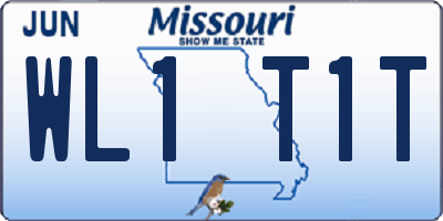 MO license plate WL1T1T
