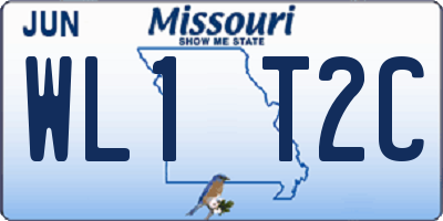 MO license plate WL1T2C