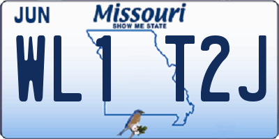 MO license plate WL1T2J