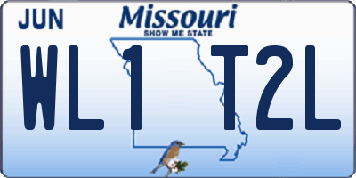 MO license plate WL1T2L