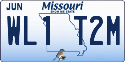 MO license plate WL1T2M