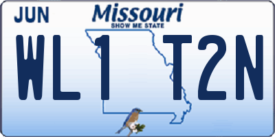 MO license plate WL1T2N