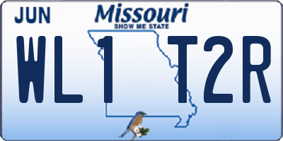 MO license plate WL1T2R