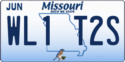 MO license plate WL1T2S