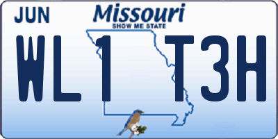 MO license plate WL1T3H