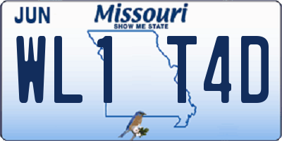 MO license plate WL1T4D