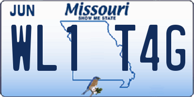 MO license plate WL1T4G
