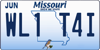MO license plate WL1T4I