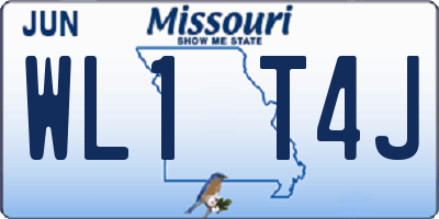 MO license plate WL1T4J